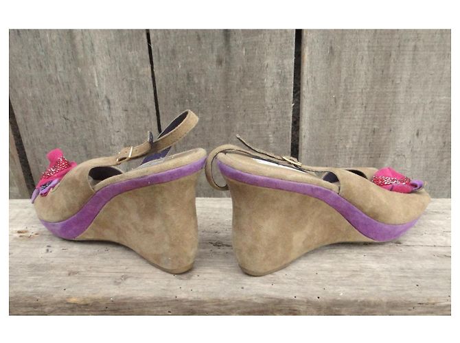 Vic Matié Slingback con Zeppa Beige Porpora - vista 5