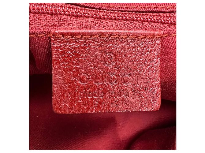 Borsa Tote a Spalla Gucci GG Canvas Rossa Rosso - vista 4