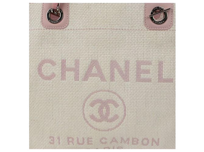 Chanel Borsa Tote a Spalla Deauville Medium Rosa - vista 2