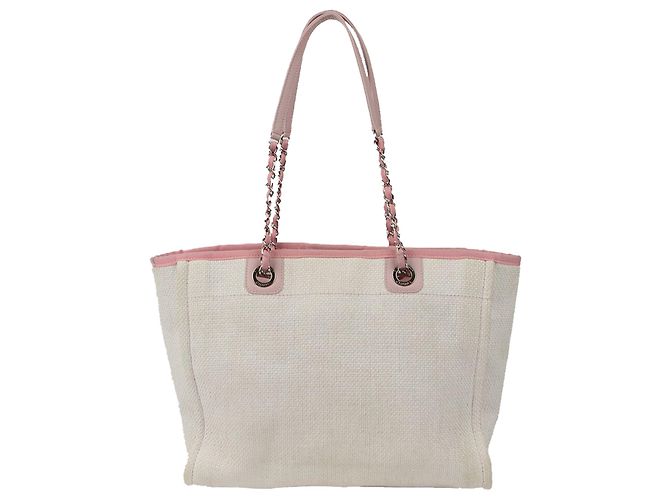 Chanel Borsa Tote a Spalla Deauville Medium Rosa - vista 3