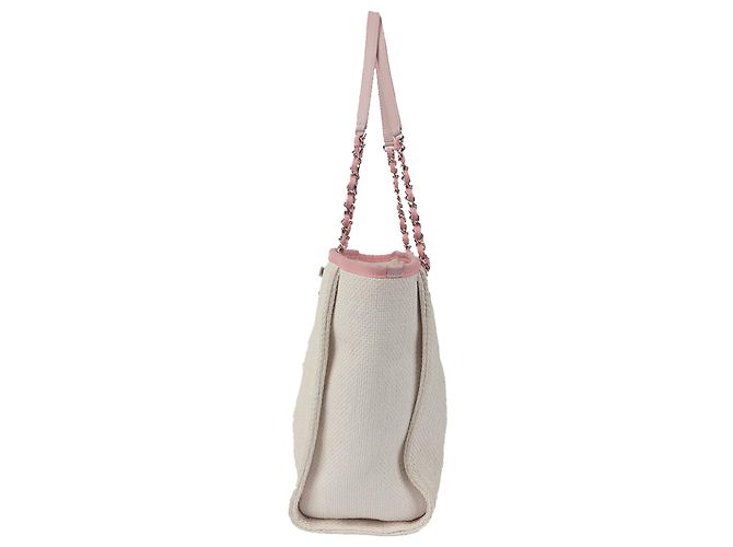 Chanel Borsa Tote a Spalla Deauville Medium Rosa - vista 4