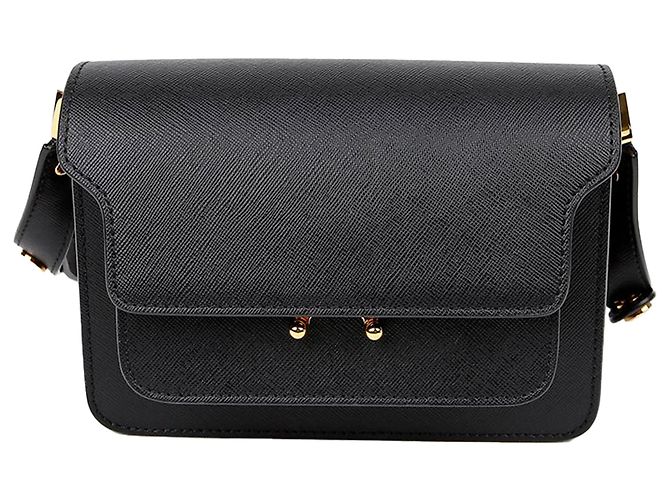 Marni Mini bolsa tiracolo crossbody estilo trunk Preto - vista 2