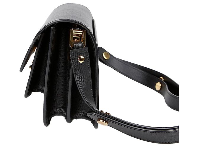 Marni Mini bolsa tiracolo crossbody estilo trunk Preto - vista 4