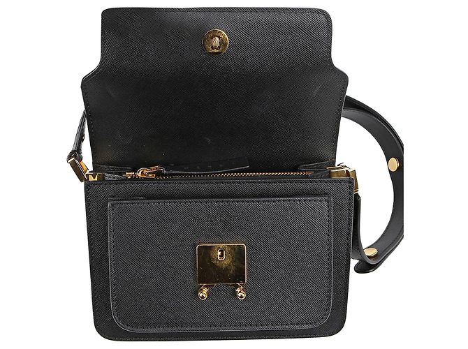 Marni Mini bolsa tiracolo crossbody estilo trunk Preto - vista 7