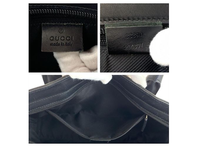 Gucci GG Canvas Leder Tote Bag Schwarz - Ansicht 4