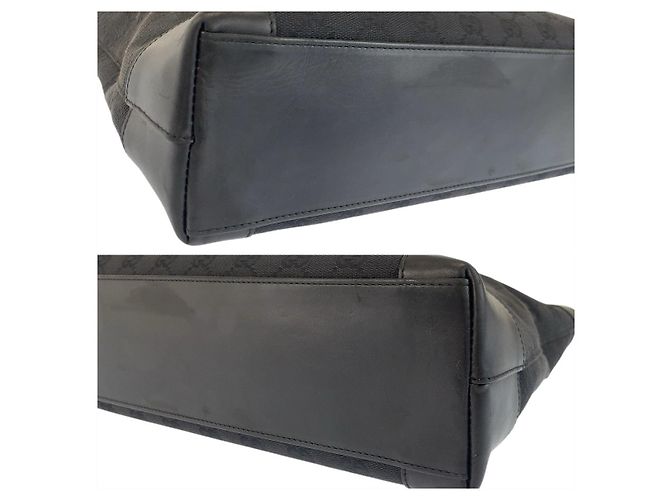 Gucci GG Canvas Leder Tote Bag Schwarz - Ansicht 6