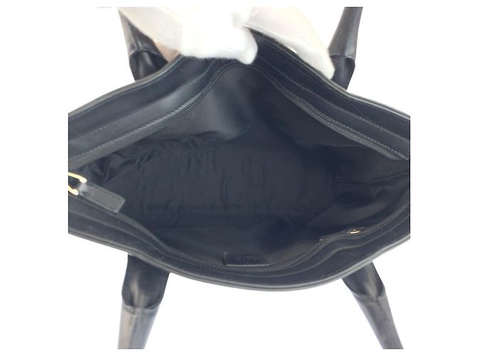 Gucci GG Canvas Leder Tote Bag Schwarz - Ansicht 9