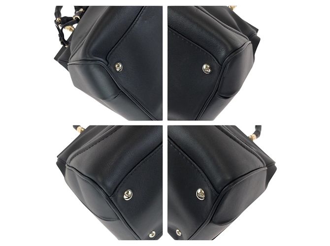 Borsa a mano Gucci Bamboo in pelle nera Nero - vista 3