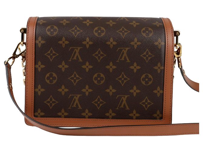 Louis Vuitton Borsa a tracolla e crossbody Dauphine Mm Marrone - vista 4