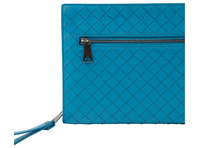 Bottega Veneta Portadocumenti Small Pouch Blu - vista 2