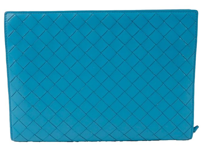 Bottega Veneta Portadocumenti Small Pouch Blu - vista 3
