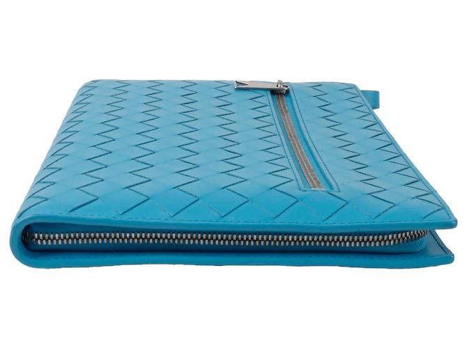 Bottega Veneta Portadocumenti Small Pouch Blu - vista 7
