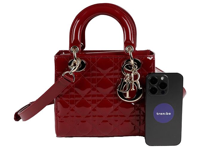Dior Kleine Damen-Tote-Schultertasche Rot - Ansicht 10