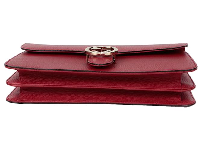 Gucci Interlocking Schultertasche Medium Rot - Ansicht 7