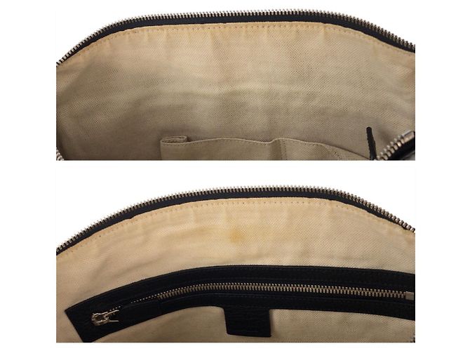 Gucci Leather Interlocking Shoulder Bag Black - view 5