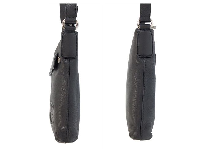 Gucci Leather Interlocking Shoulder Bag Black - view 7