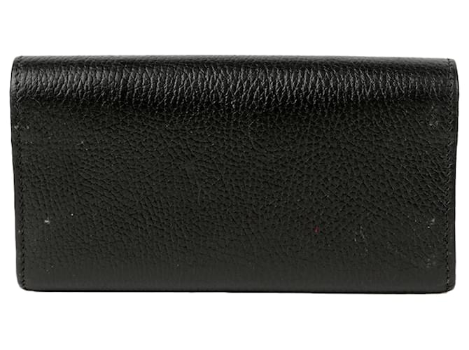 Gucci Portafoglio Lungo Interlocking Nero - vista 3