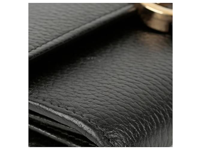 Gucci Portafoglio Lungo Interlocking Nero - vista 6