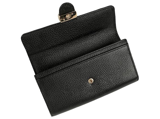 Gucci Portafoglio Lungo Interlocking Nero - vista 7