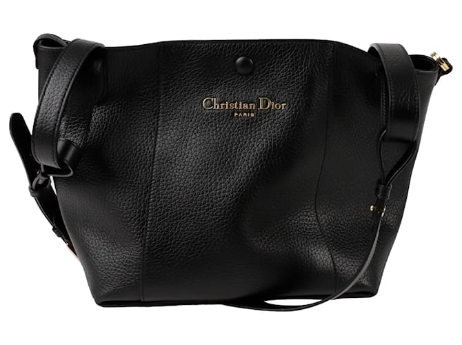 Dior Borsa a tracolla a secchiello Signature Medium Nero - vista 3