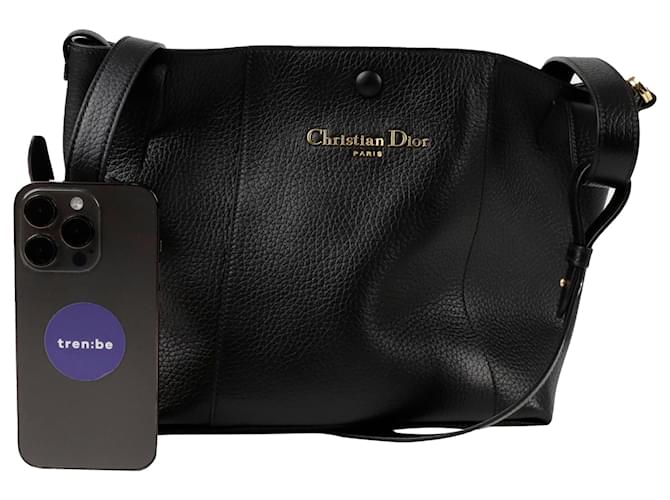 Dior Borsa a tracolla a secchiello Signature Medium Nero - vista 8