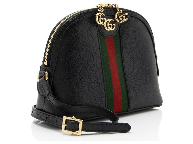 Piccola borsa a tracolla Ophidia in pelle Gucci Nero - vista 2