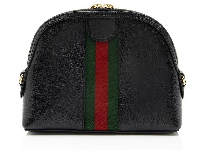 Piccola borsa a tracolla Ophidia in pelle Gucci Nero - vista 3