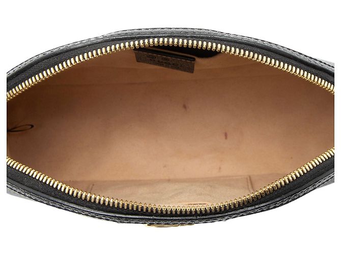 Piccola borsa a tracolla Ophidia in pelle Gucci Nero - vista 7