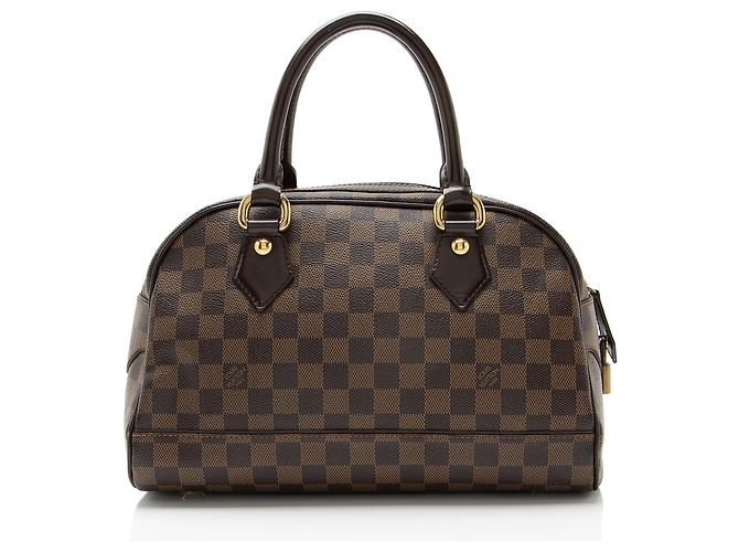 Borsa Louis Vuitton Damier Ebene Duomo Marrone - vista 3
