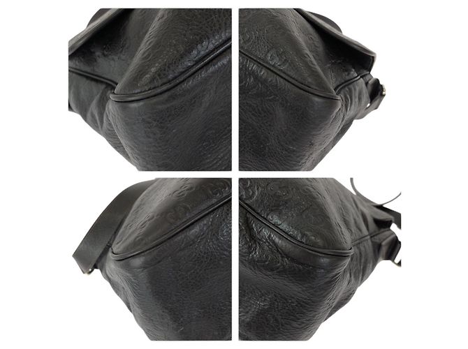Borsa a tracolla in pelle Gucci Marrone Scuro - vista 3