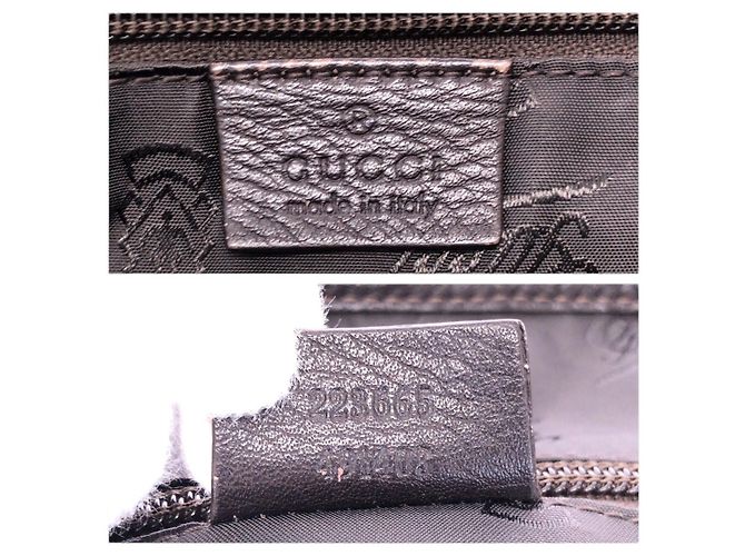 Borsa a tracolla in pelle Gucci Marrone Scuro - vista 4