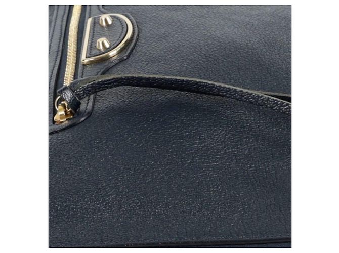 Balenciaga Clutch Medium Classic Metallic Edge Blu - vista 5