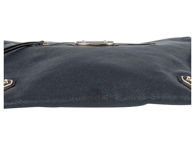 Balenciaga Clutch Medium Classic Metallic Edge Blu - vista 6