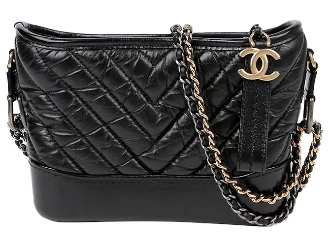 Chanel Borsa hobo piccola a tracolla Gabrielle Nero - vista 2