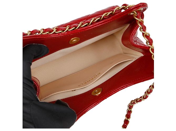 Chanel Borsa a tracolla Hobo Small con catena da tasca Rosso - vista 10