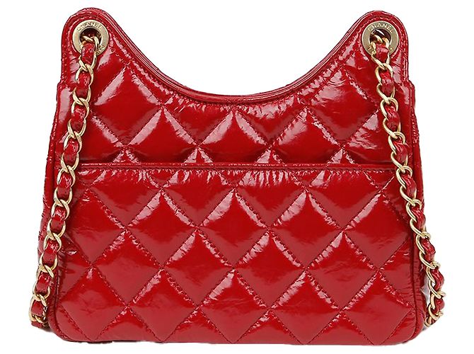 Chanel Borsa a tracolla Hobo Small con catena da tasca Rosso - vista 5