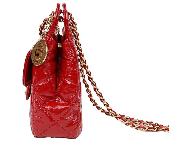 Chanel Borsa a tracolla Hobo Small con catena da tasca Rosso - vista 6