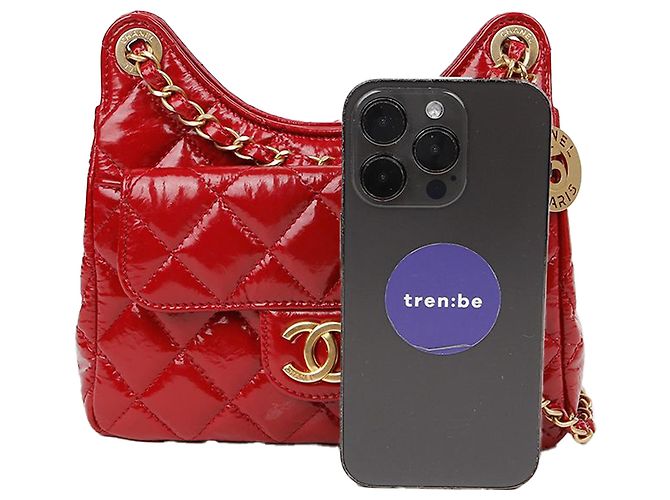 Chanel Borsa a tracolla Hobo Small con catena da tasca Rosso - vista 8