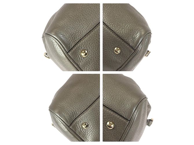 Bamboo Borsa a tracolla in pelle con manico in bambù Gucci D'oro Metallico - vista 3