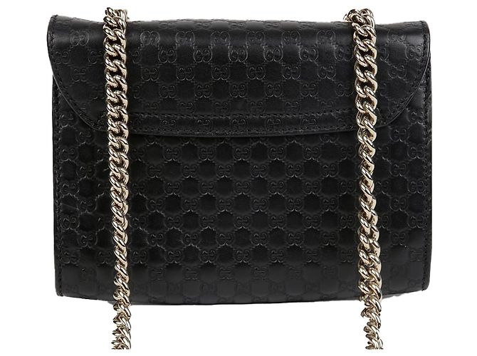 Gucci Mini borsa a tracolla con catena Emily Nero - vista 3