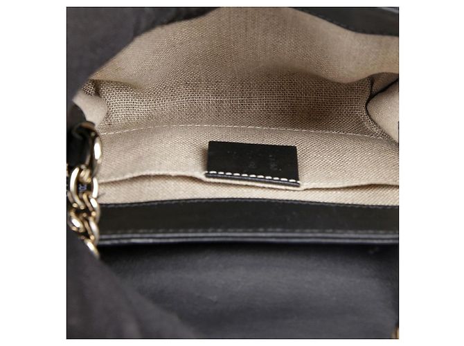 Gucci Mini borsa a tracolla con catena Emily Nero - vista 9