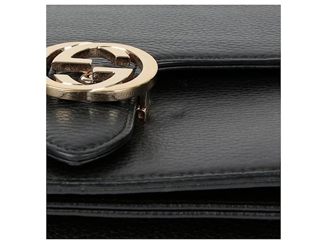 Gucci Interlocking Medium Schultertasche Schwarz - Ansicht 7