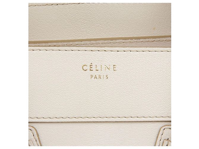 Céline Mini borsa tote Luggage Bianco - vista 4