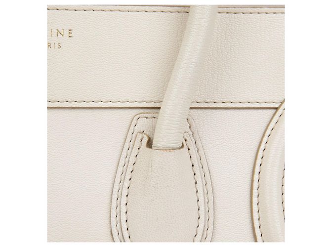 Céline Mini borsa tote Luggage Bianco - vista 5
