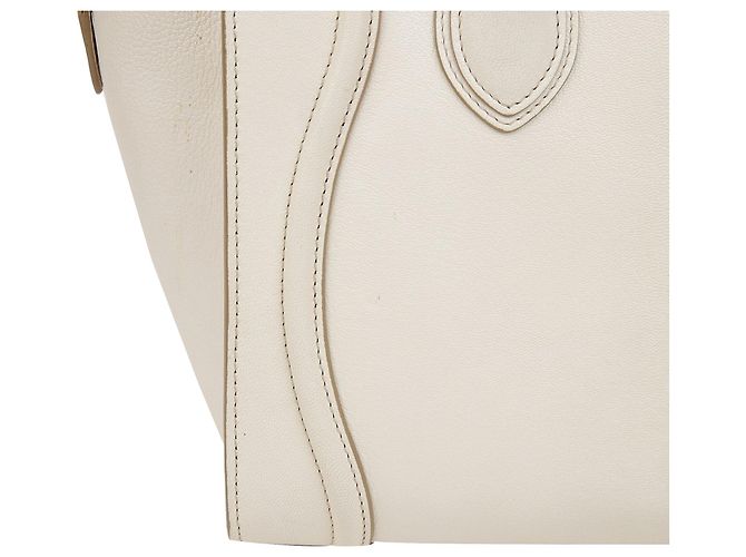 Céline Mini borsa tote Luggage Bianco - vista 8