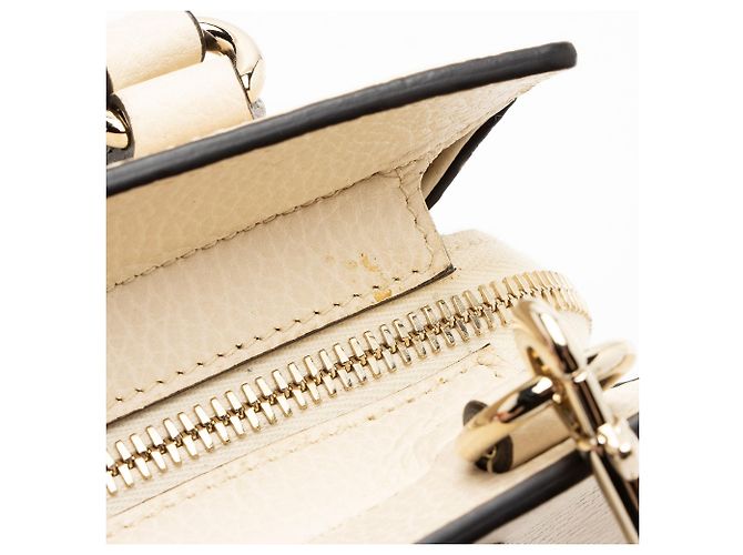 Gucci Soho Satchel aus Leder Weiß - Ansicht 10