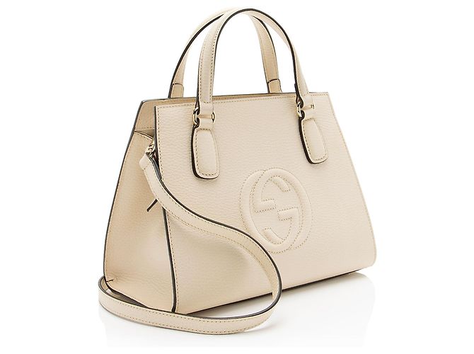 Gucci Soho Satchel aus Leder Weiß - Ansicht 2