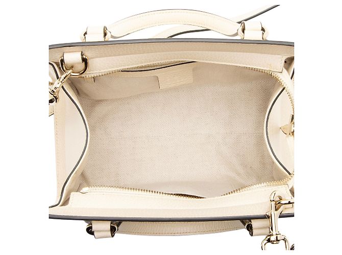 Gucci Soho Satchel aus Leder Weiß - Ansicht 7