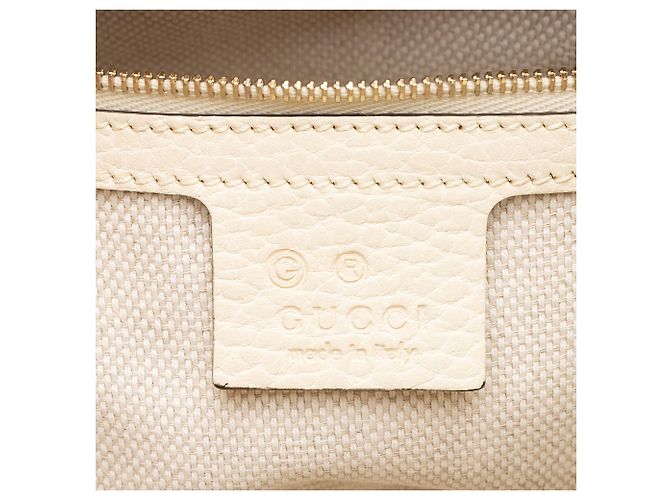Gucci Soho Satchel aus Leder Weiß - Ansicht 8