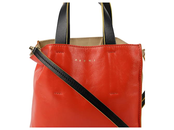Marni Mini borsa tote a tracolla Museo Arancione - vista 2